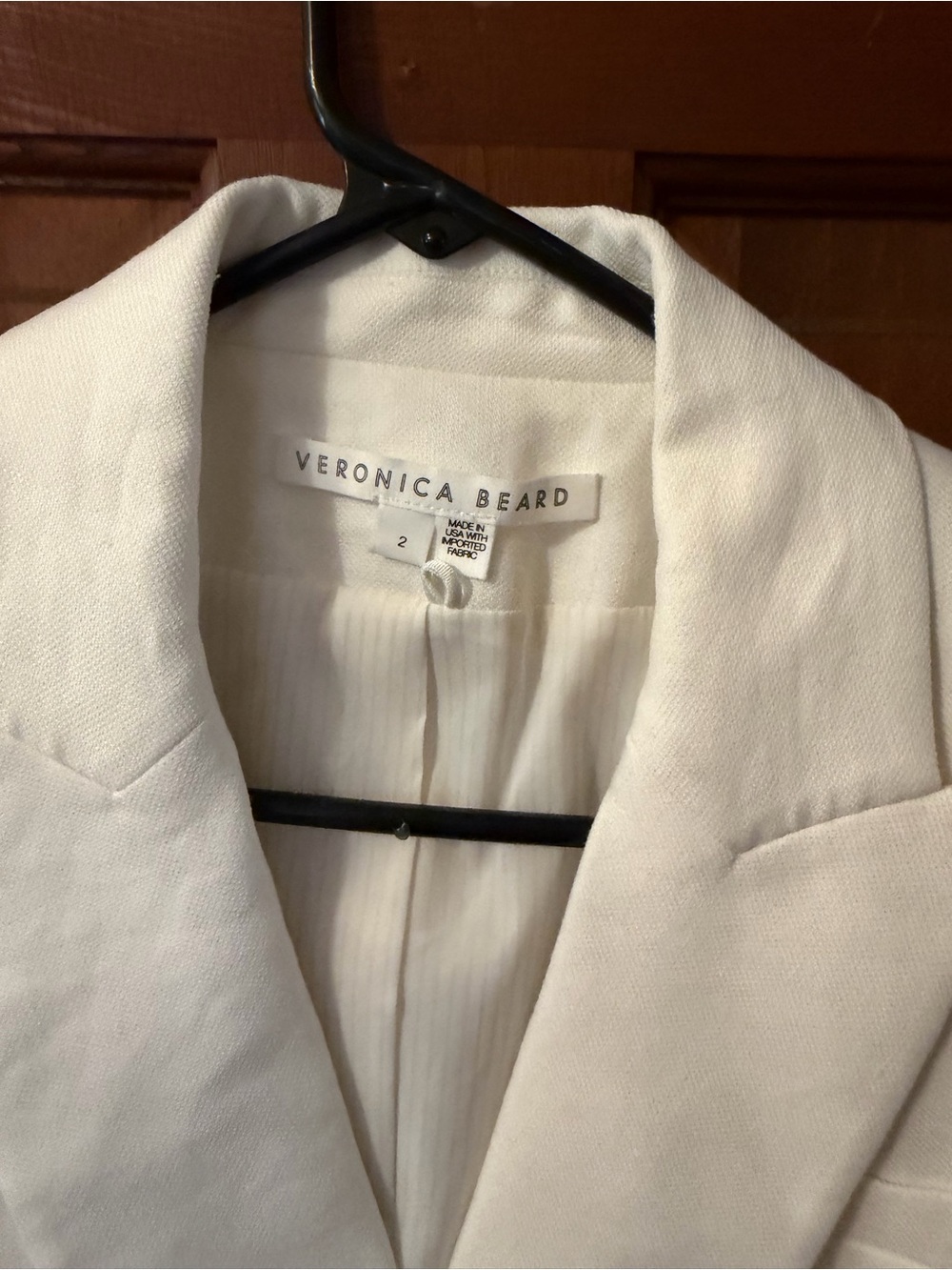 Veronica Beard White Double-Breasted Blazer with Gold Buttons - Picture 3 of 10